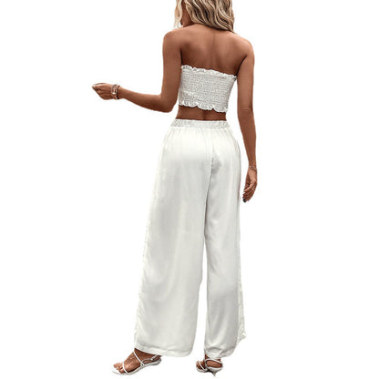 Rüschen-Set in Weiß, inspiriert von Andrea Serenas Pinterest-Look