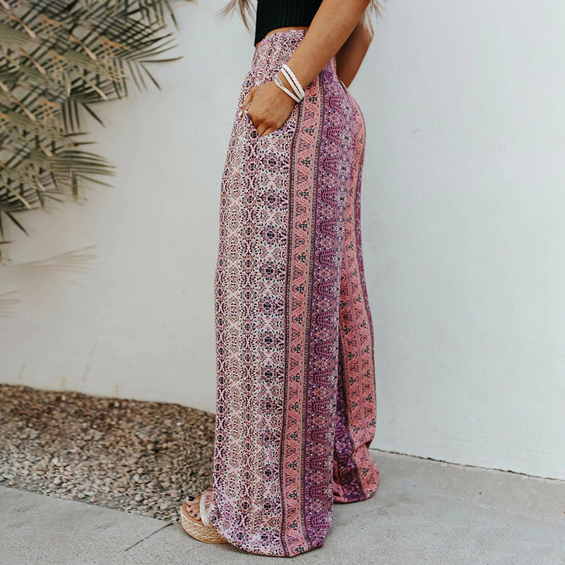 Boho-Print-Hose mit weitem Bein von Andrea Serena