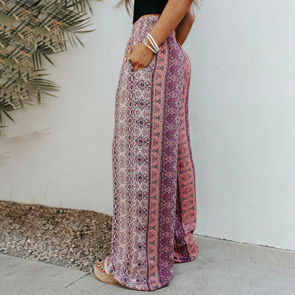 Boho-Print-Hose mit weitem Bein von Andrea Serena