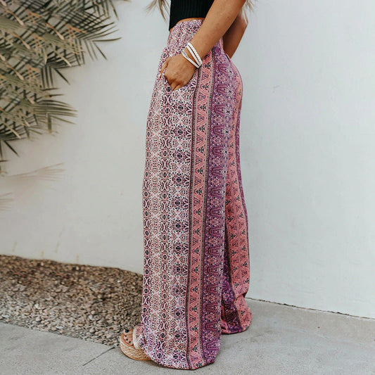 Boho-Print-Hose mit weitem Bein von Andrea Serena