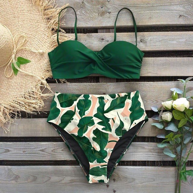 Floraler High-Waist-Bikini von Andrea Serena