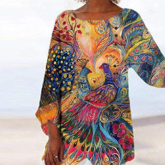 Andrea's™ | Damen Langarmshirt mit Aufdruck