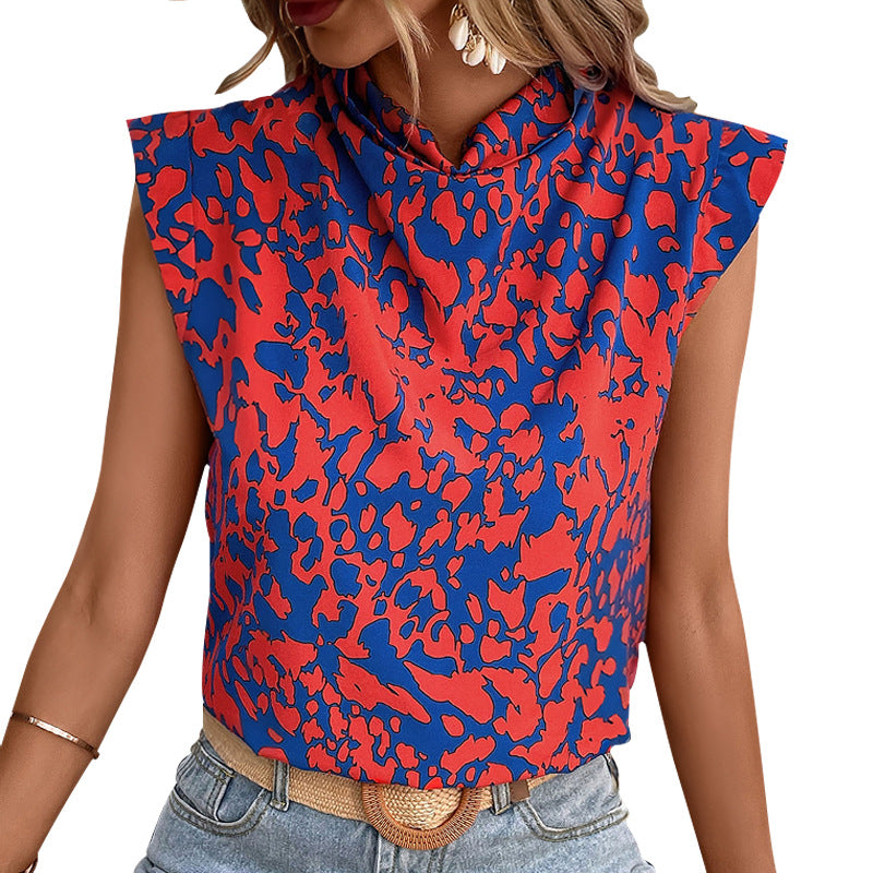 Sommerbluse von Andrea Serena mit lebhaftem Graffiti-Print