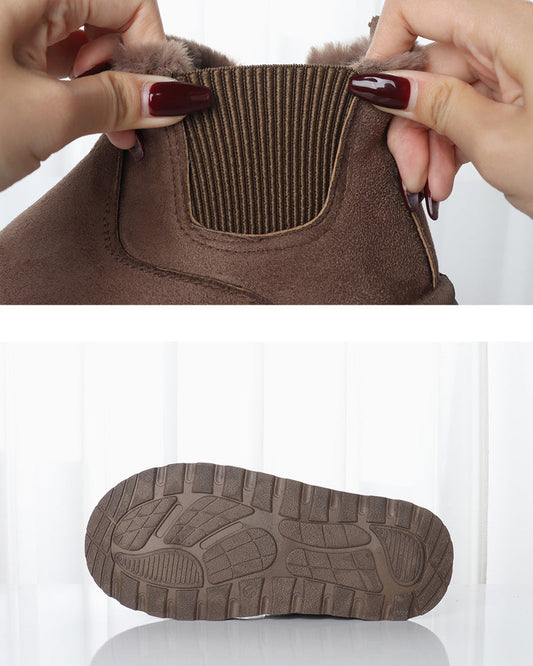 Andrea's™ | Schneestiefel in Unifarbe mit dicker Sohle