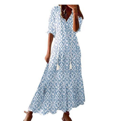 Andrea's™ | Boho-Kleid mit V-Ausschnitt
