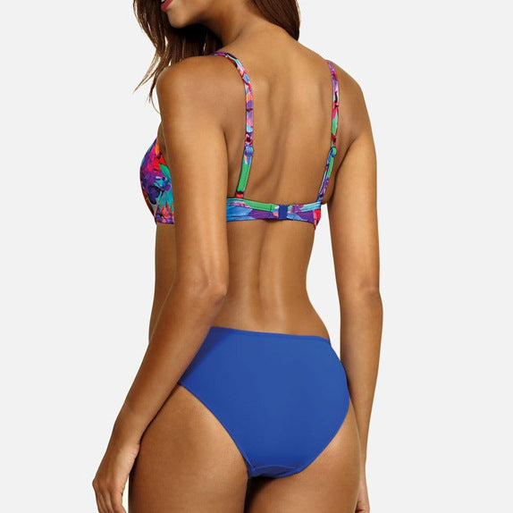 Andrea Serena Bikini-Set mit Blumenmuster und offenem Rücken