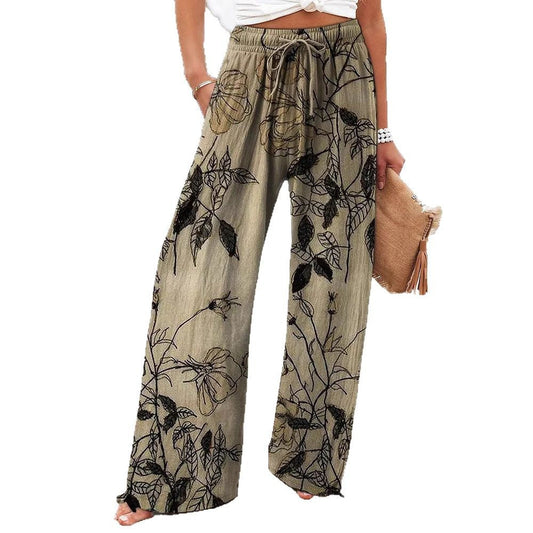 Geblümte Yogahose mit hohem Bund von Andrea Serena