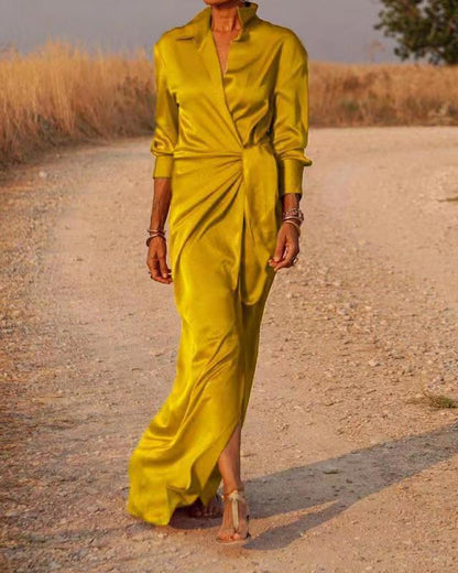 Andrea's™ | Elegantes Maxikleid mit Wickelkragen