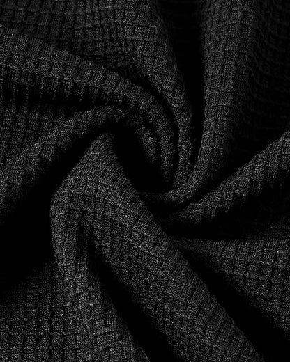 Andrea's™ | Top Mit Waffelstricktextur, Raglansärmeln Und Farbblock-Design