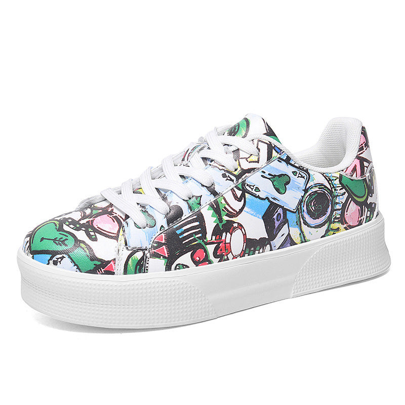 Andrea Serena Low-Top-Sneaker mit Graffiti-Print