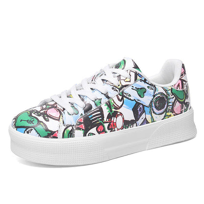 Andrea Serena Low-Top-Sneaker mit Graffiti-Print