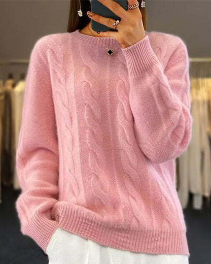 Andrea's™ | Pullover mit Unifarben und Wendungen