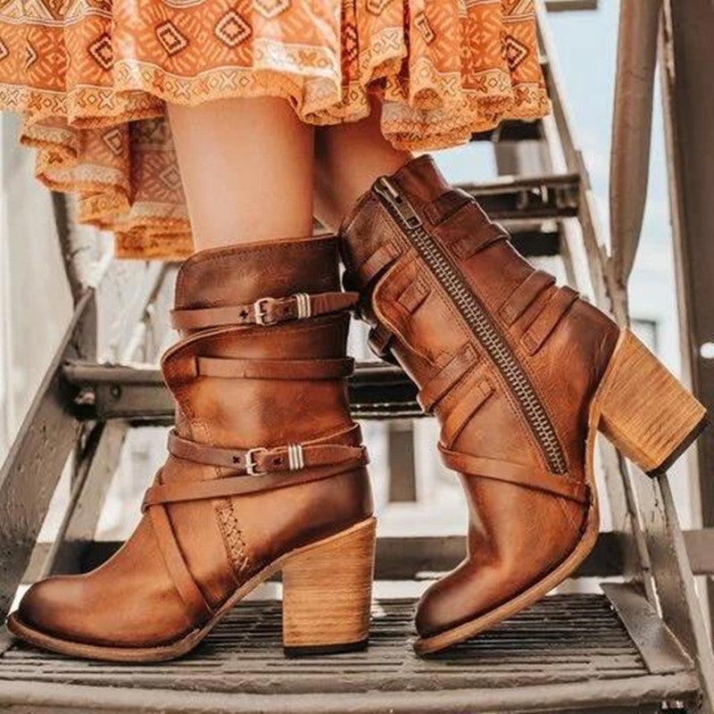 Andrea's™ | Stiefeletten mit Riemendetails
