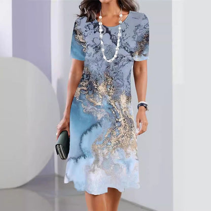 Andrea's™ | Midikleid mit abstraktem Muster