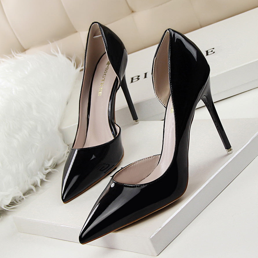 Elegante Andrea Serena Lackleder-Stiletto-High Heels