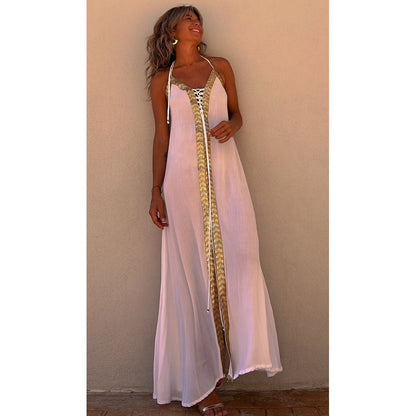Elegantes Neckholderkleid mit Schnürung von Andrea Serena