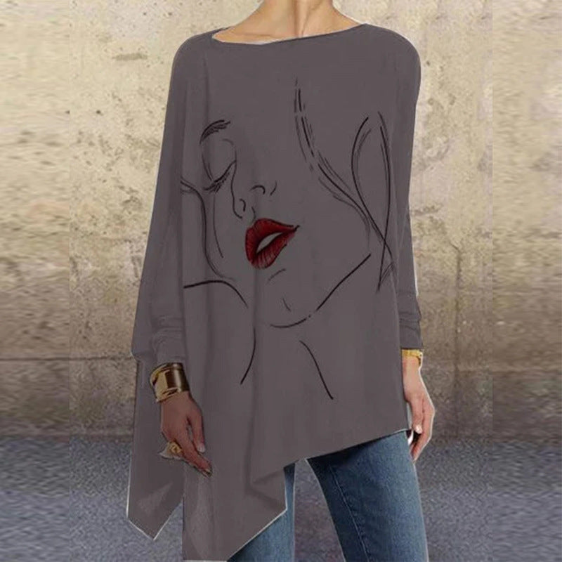 Künstlerisch locker geschnittenes Andrea Serena Damen-T-Shirt