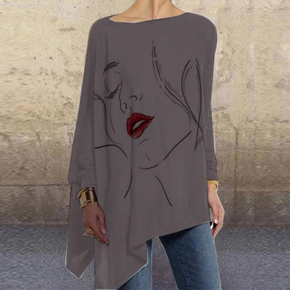 Künstlerisch locker geschnittenes Andrea Serena Damen-T-Shirt