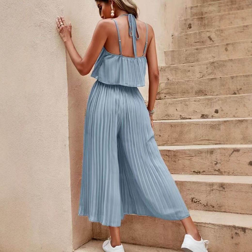 Plissee-Jumpsuit von Andrea Serena