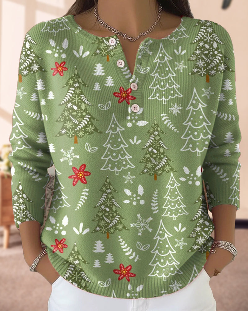 Andrea's™ | Pullover Mit Weihnachtsbaum - Muster