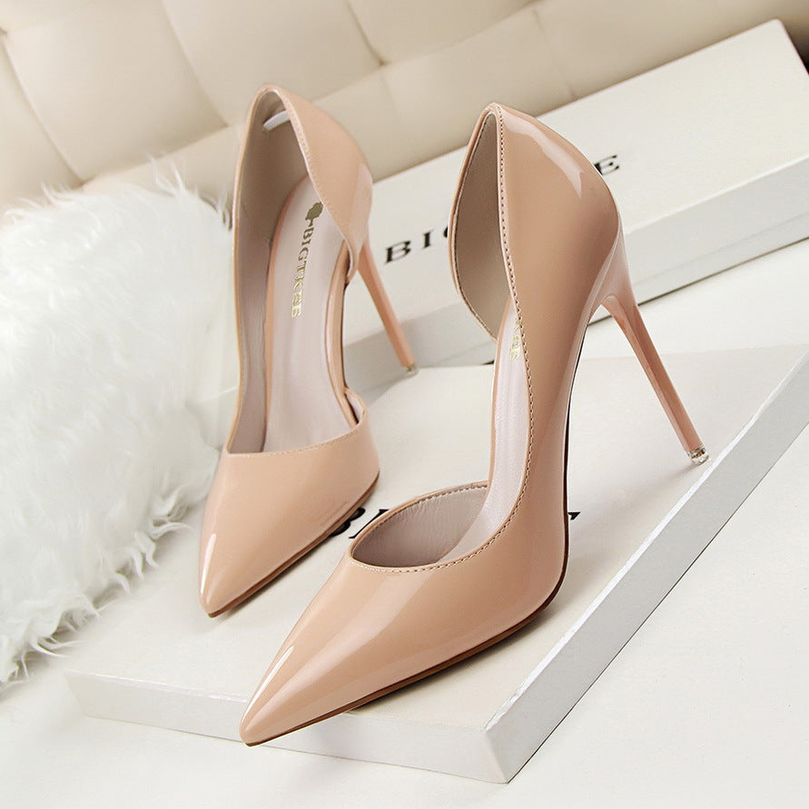 Elegante Andrea Serena Lackleder-Stiletto-High Heels