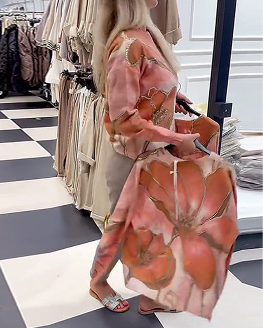 Andrea's™ | Rundhals Bedruckter Lockerer Pullover