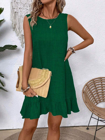 Ärmelloses Sommerkleid mit Rüschen von Andrea Serena