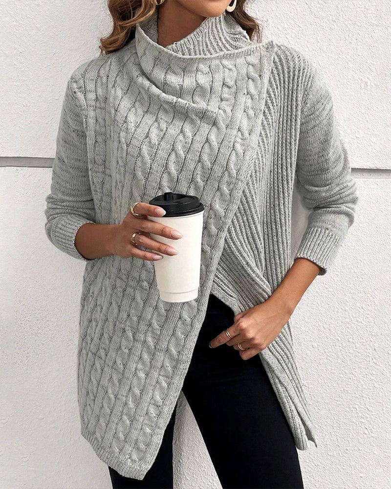 Andrea's™ | Lässiger, einfarbiger Pullover mit Schlitz