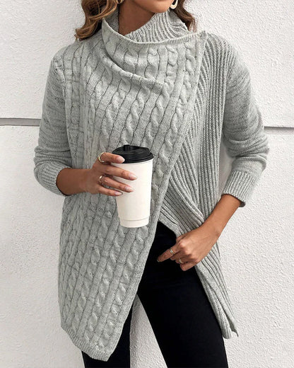 Andrea's™ | Lässiger, einfarbiger Pullover mit Schlitz
