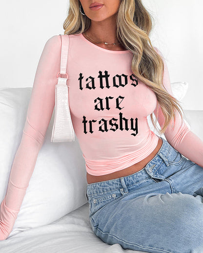 Andrea's™ | T-Shirt Eng anliegendes, langärmliges T-Shirt