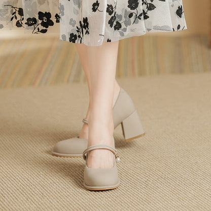 Elegante High Heels mit klobigem Absatz von Andrea Serena