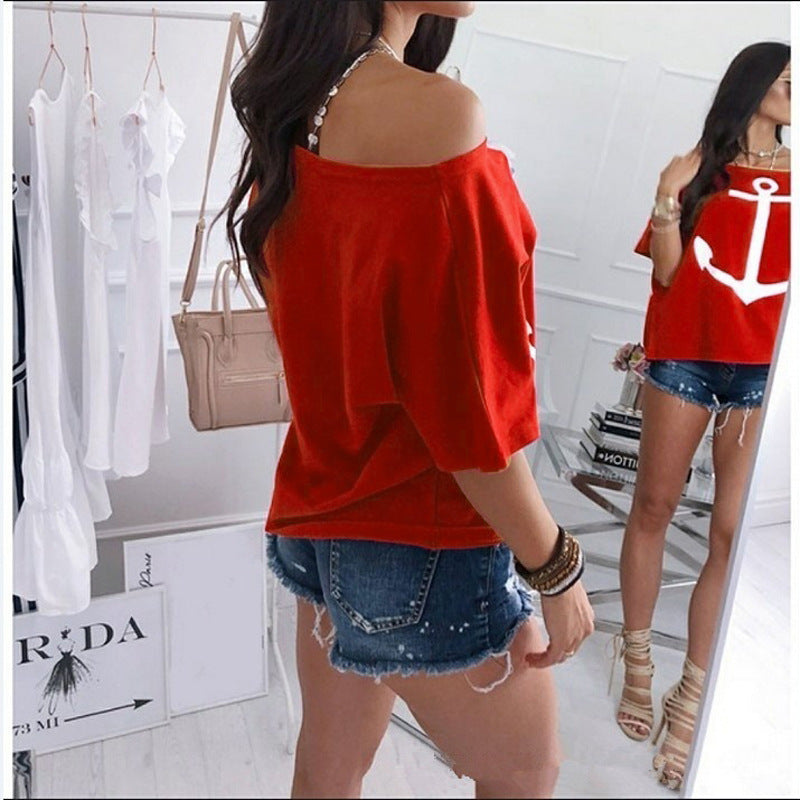 Nautisches Anker-Off-Shoulder-Top von Andrea Serena