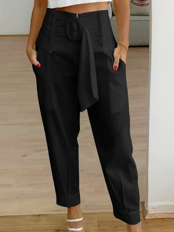 Cropped-Hose aus geblümtem Leinen von Andrea Serena (Damen)