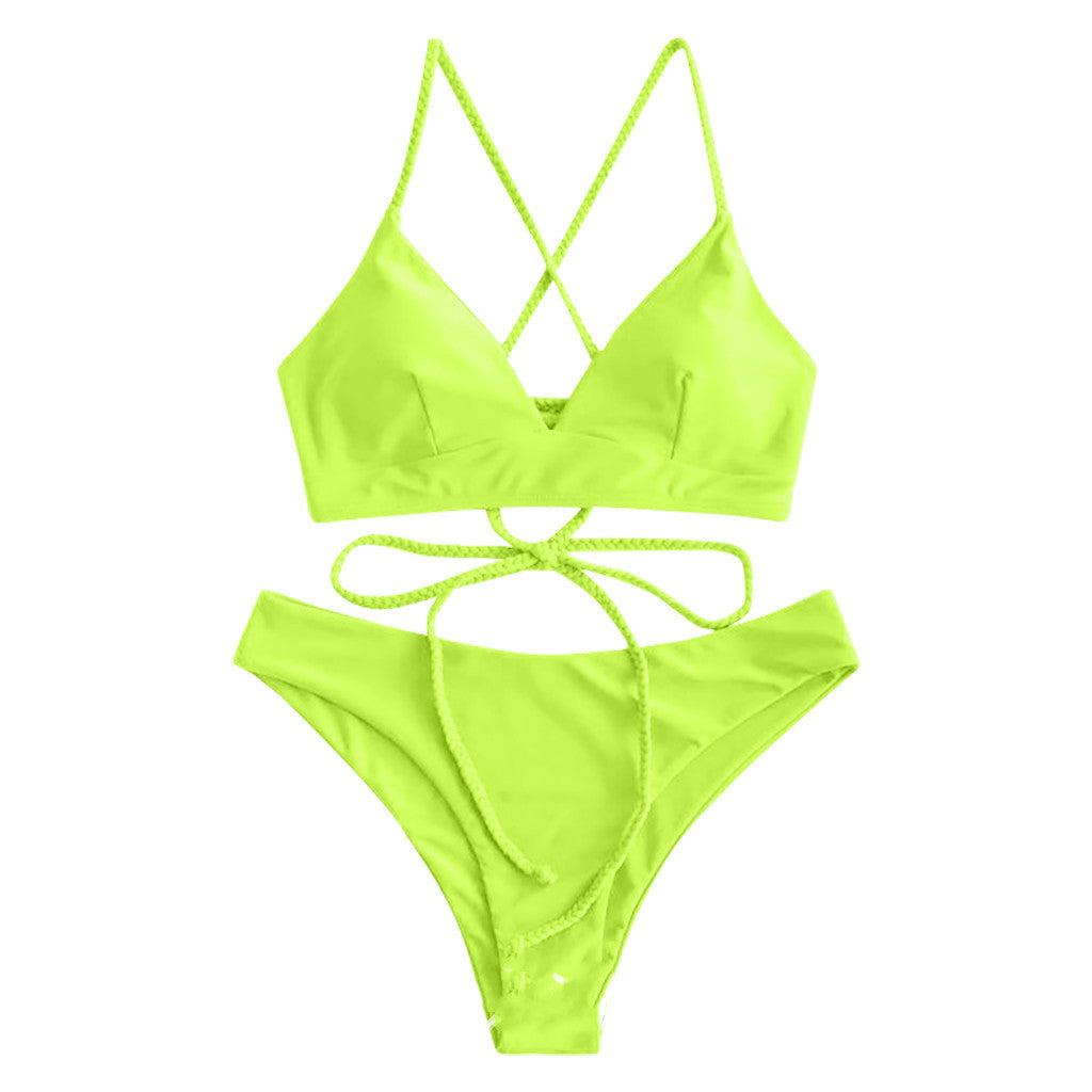 Strappy Solid Bikini von Andrea Serena