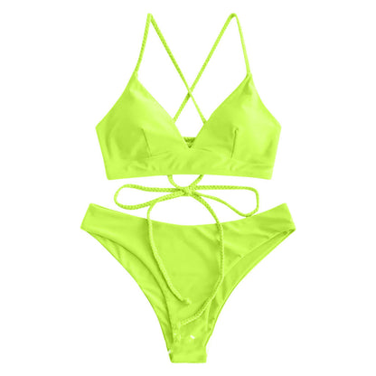 Strappy Solid Bikini von Andrea Serena