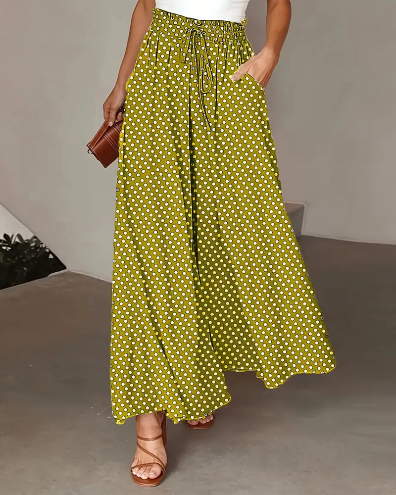 Andrea's™ | Hose Polka Punkt Druck Lang