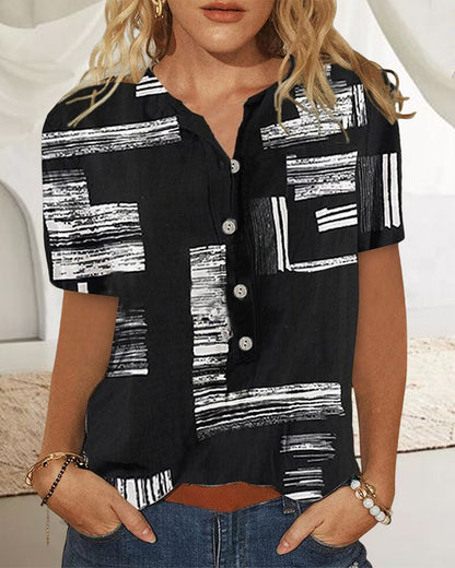 Andrea's™ | Bedrucktes Kurzarm-Top