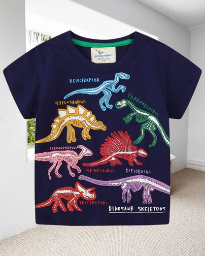 Andrea's™ | Leuchtendes Kinder-T-Shirt mit Dinosaurier-Aufdruck