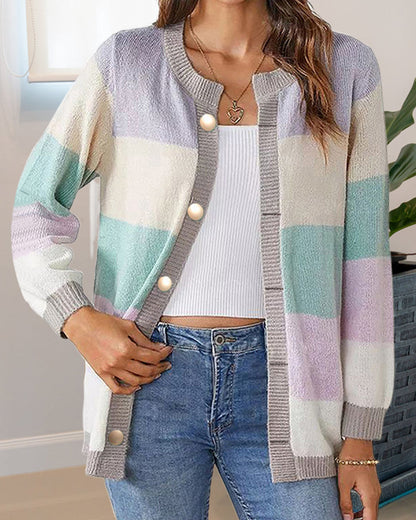 Andrea's™ | Colorblock-Cardigan für Kvinner