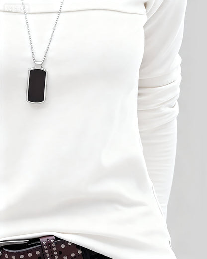 Andrea's™ | Top Slim Fit plissiert langärmlig