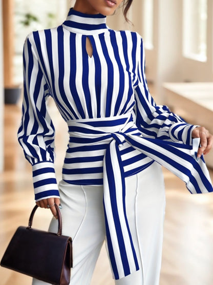 Andrea's™ | Gestreiftes langärmeliges Top