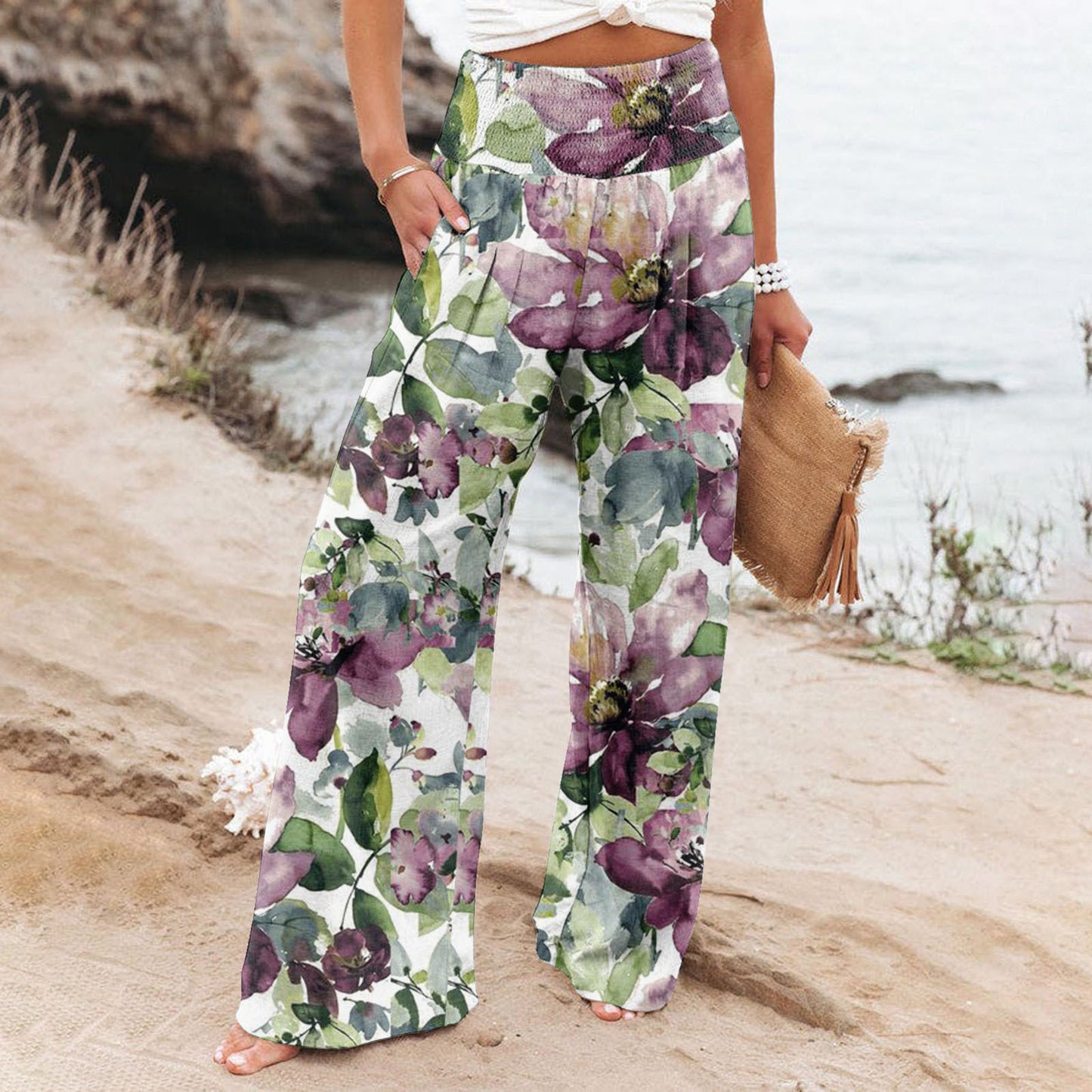 Andrea's™ | Lockere Hose mit weitem Bein und Print