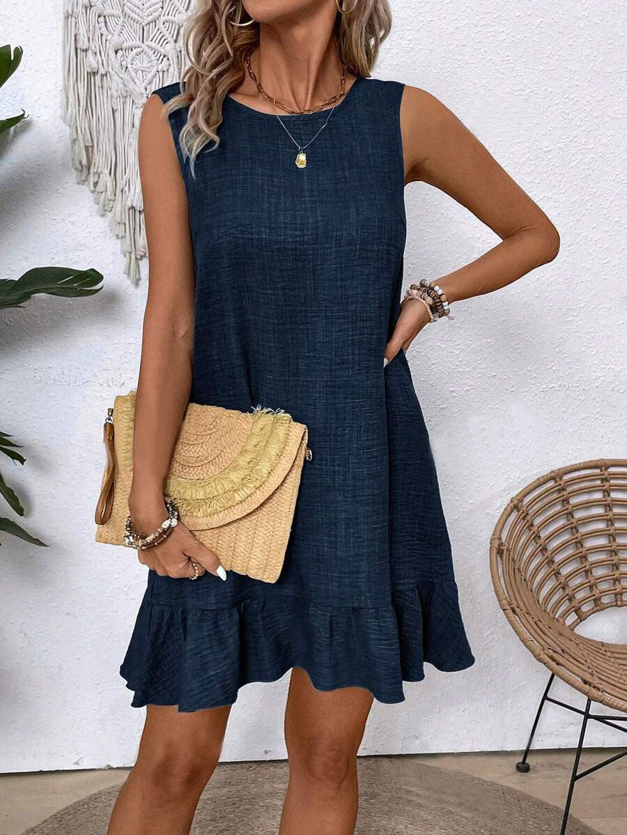Ärmelloses Sommerkleid mit Rüschen von Andrea Serena