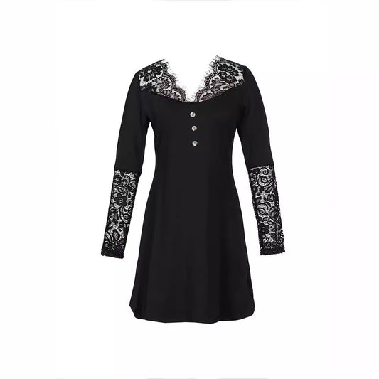 Elegantes Spitzenkleid mit V-Ausschnitt von Andrea Serena