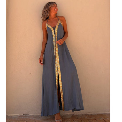 Elegantes Neckholderkleid mit Schnürung von Andrea Serena