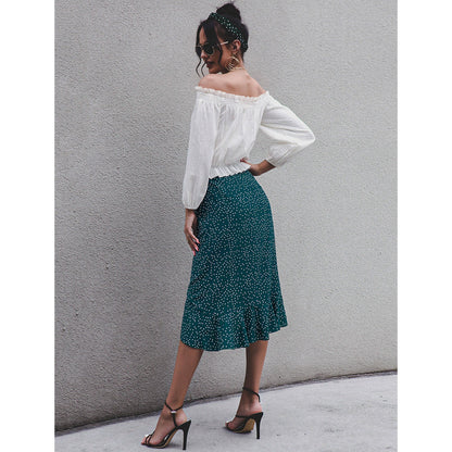 Eleganter Rüschenrock mit Polka-Dots von Andrea Serena