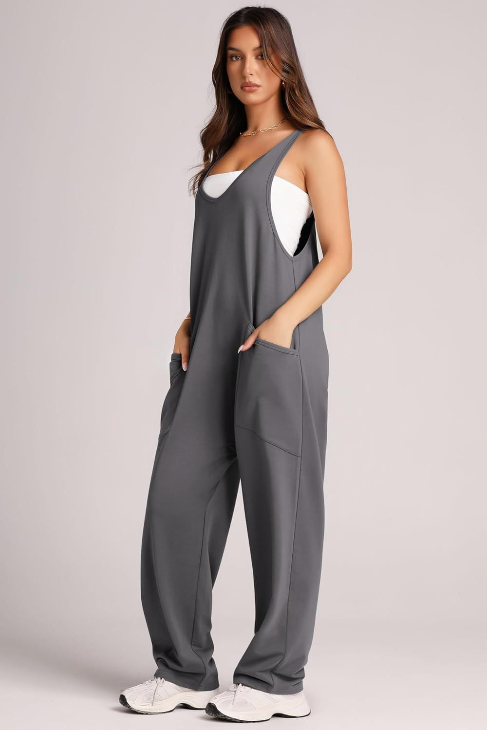 Pinterest-inspirierter Andrea Serena Jumpsuit mit Taschen