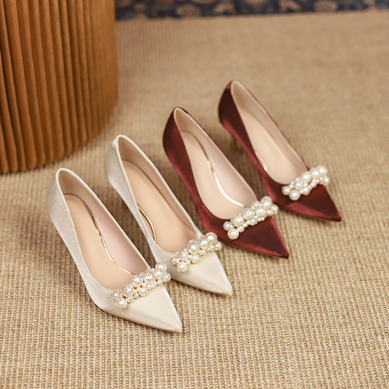 Elegante Andrea Serena Strass-Hochzeitsschuhe