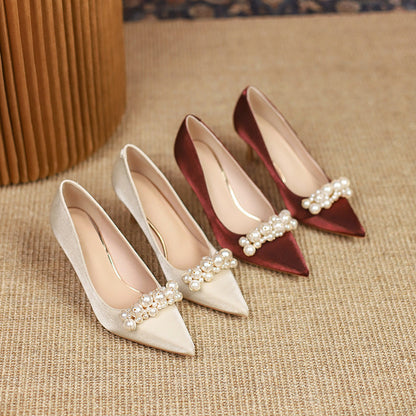 Elegante Andrea Serena Strass-Hochzeitsschuhe