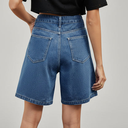 Verstellbare Jeansshorts mit Bund von Andrea Serena für Damen